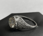 Luxusní art deco platinový prsten s velkým přírodním diamantem - 2,30 ct (2).JPG