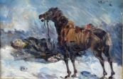 The wounded soldier with a horse