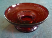 Bowl color of ruby glass