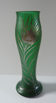 Art Nouveau vase with silver trim