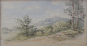 Bedrich Havranek - Landscape with castle in the backround