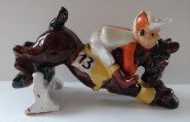 Ceramic statuette a jockey