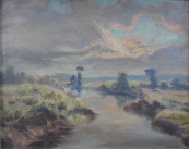 Albin Novotny - Steam at sunset
