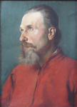 Jan Bilek, attributed - Man in red jacket