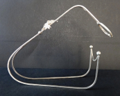 Silver flexible bottle holder wine
