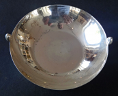 Silver bowl with oval handles