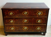 Inlaid chest of drawers in the yew veneer- Classicism