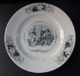 Plate with the girl in the pub - Altrohlau