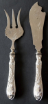 Art Nouveau serving cutlery - fork and knife