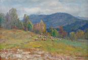 Karel Schauer - Grazing sheep