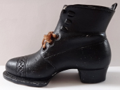 Black bisque porcelain shoe