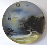 Decorative plate with sailboat and cliffs - Villeroy & Boch