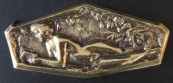 Bronze relief with lying naked girl