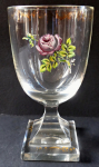 Glass with roses, squared base - Empire