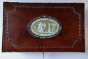 Mahagon box with medallion, for cigars - Empire