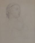 Vladimir Stribrny - The sketch of the girl from the profile