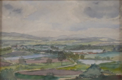 Landscape with ponds - signature unreadable