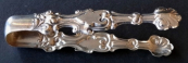Silver-plated biedermeier tongs