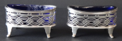 Oval Silver Salt & Pepper Containers - Williams Birmingham Ltd. , year 1905
