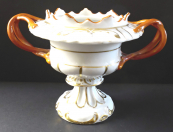 Bowl with red handles - 19th century