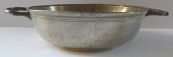 Tin bowl, with rococo handles