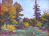 Vaclav Prihoda - Autumn at the edge of the forest, with a path