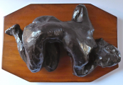 Lying Girl's Nude, bronze - Jan Komarek