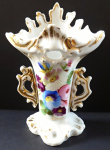 Small porcelain vase, painted flowers - second rococo