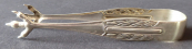 Smaller tongs, silver plated - Art Nouveau ornament