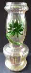 Art Nouveau vase with green flower - Wilhelm Kralik, Lenora