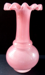 Pink foamed glass vase