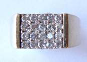 Gold ring with brilliants - 1,1 ct