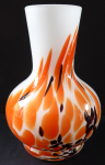 Vase with orange and purple decor - Miluse Roubickova