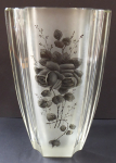 Vase with painted black roses