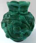 Small vase, glass Jade - Fruits and leaves