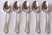 Five silver-plated teaspoons - Sandrik