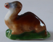 Sitting dromedary - porcelain miniature statuette