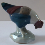 Colorful little porcelain hen