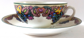 Painted decorative cup - Alois Jaronek, model number 354