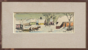 Snowy village PF 1958 - monogram ZH