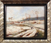 Vladimir Kliment - A snowy road to the village