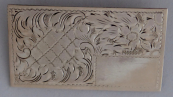 Silver engraved brooch - plate