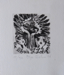 Olga Cechova - Ex libris J. Lohynsky