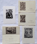 Olga Cechova - 2 x PF 1976, 2 x Ex libris, Invitation to the exhibition 