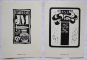 Jaroslav Svab - Exlibris JM, Exlibris LH 