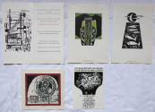 Jaroslav Kaiser - 2x exlibris, Icon, 2x Invitation