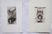 Olga Vychodilova - Two graphics, Ex libris 