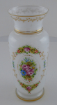 Vase made of clear, milky and painted glass 