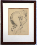 Emanuel Frinta - Hunched girl nude from behind
