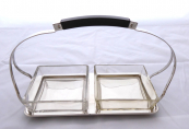 Art Nouveau silver plated tray with two bowls - WMF 1903 - 1910
